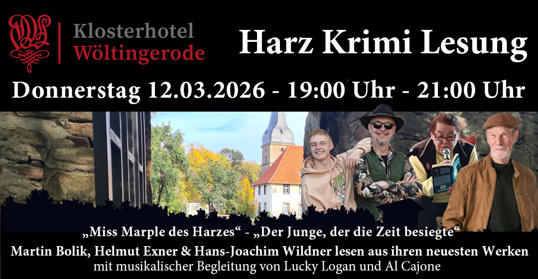 12.03. Lesung „Der Junge der die Zeit besiegte“ – Klosterhotel Wöltingerode