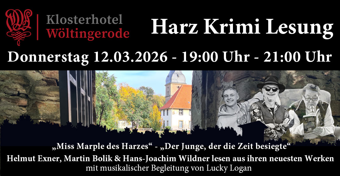 12.03. Lesung „Der Junge der die Zeit besiegte“ – Klosterhotel Wöltingerode