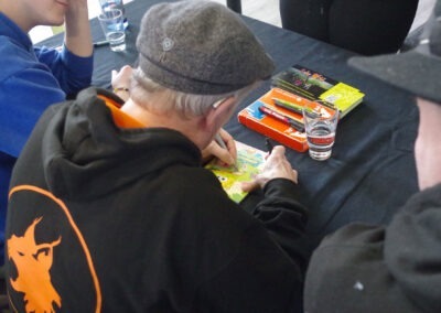 Autogrammstunde Cineplex Goslar mit Santiago Ziesmer Martin Bolik und Erik Elias Bolik