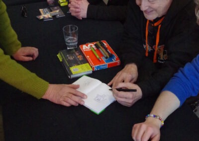 Autogrammstunde Cineplex Goslar mit Santiago Ziesmer Martin Bolik und Erik Elias Bolik